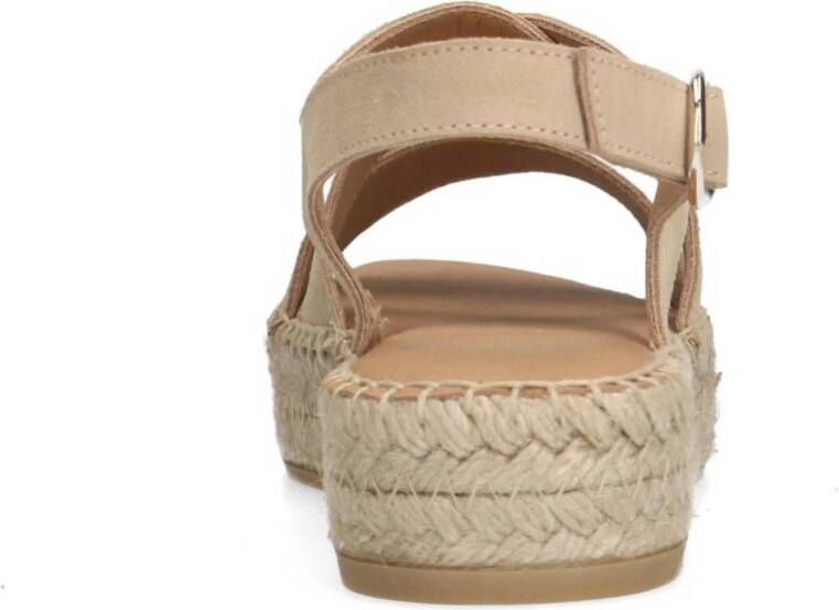 Manfield suède sandalen beige