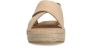Manfield Dames Beige suède sandalen met plateau - Thumbnail 5