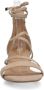 Manfield Dames PRE ORDER Beige suède sandalen met hak - Thumbnail 4