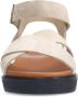 Manfield Dames Beige suède sandalen - Thumbnail 5
