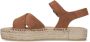 Manfield Dames Cognac suède sandalen - Thumbnail 2