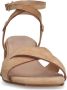Manfield Dames Gele suède sandalen met hak - Thumbnail 2