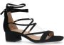Manfield Dames PRE ORDER Zwarte suède sandalen met hak - Thumbnail 4