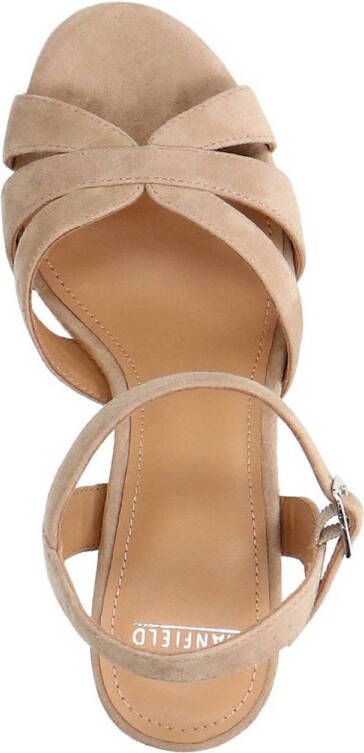 Manfield suède sandalettes beige