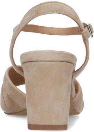 Manfield suède sandalettes beige