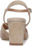 Manfield Dames Beige suède sandalen met hak - Thumbnail 2