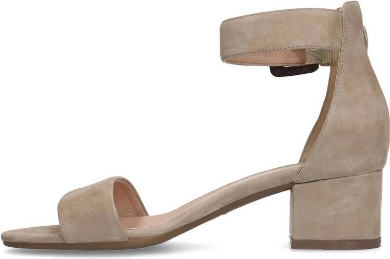 Manfield suède sandalettes beige