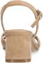 Manfield Beige suède sandalen met hak - Thumbnail 3