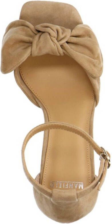 Manfield suède sandalettes beige