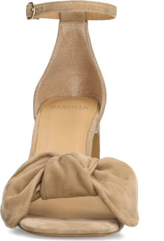 Manfield suède sandalettes beige