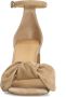 Manfield Dames Beige suède sandalen met hak - Thumbnail 5