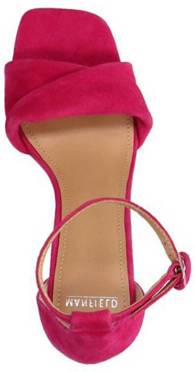 Manfield suède sandalettes roze