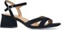 Manfield Zwarte suède sandalen met hak - Thumbnail 3