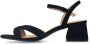 Manfield Zwarte suède sandalen met hak - Thumbnail 4