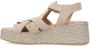 Manfield Dames Beige suède sandalen met sleehak - Thumbnail 3