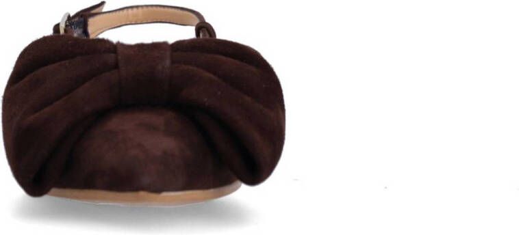Manfield suède slingback loafers bruin