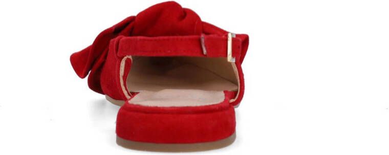 Manfield suède slingback loafers rood
