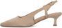 Manfield Dames PRE ORDER Beige suède slingback pumps - Thumbnail 5