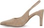 Manfield Dames Beige suède slingbacks - Thumbnail 5