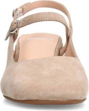 Manfield suède slingback pumps beige