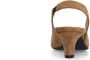 Manfield Dames Beige suède croco slingbacks - Thumbnail 5