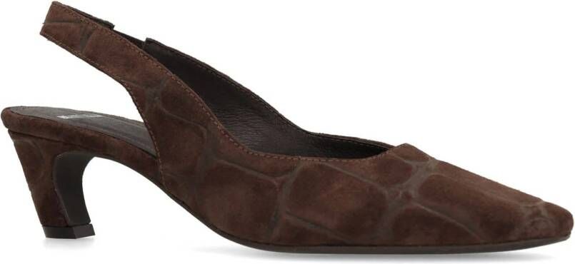 Manfield suède slingback pumps bruin