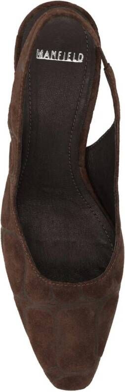 Manfield suède slingback pumps bruin