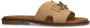 Manfield Dames Cognac suède slippers met chain - Thumbnail 4