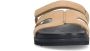 Manfield Dames Beige suède slippers met bandje - Thumbnail 5