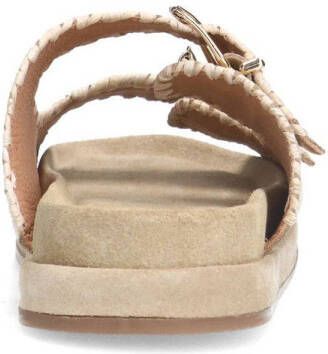 Manfield suède slippers beige