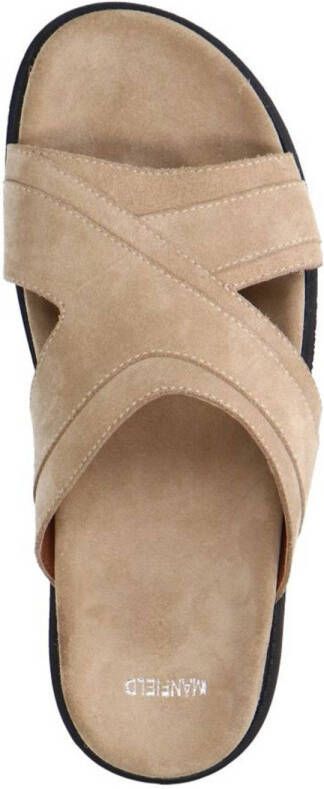 Manfield suède slippers beige