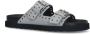 Manfield Dames Grijze suède slippers met studs - Thumbnail 4