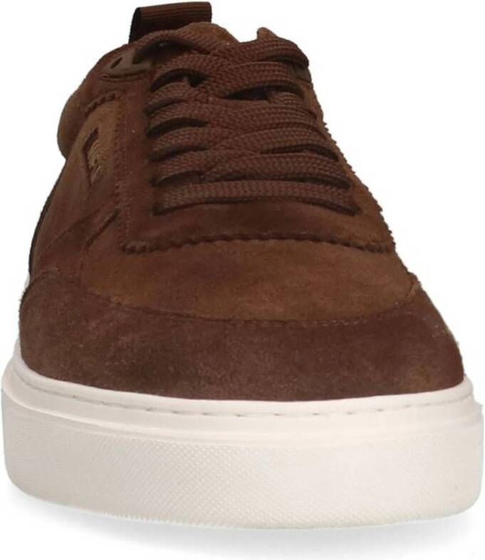 Manfield suède sneakers bruin