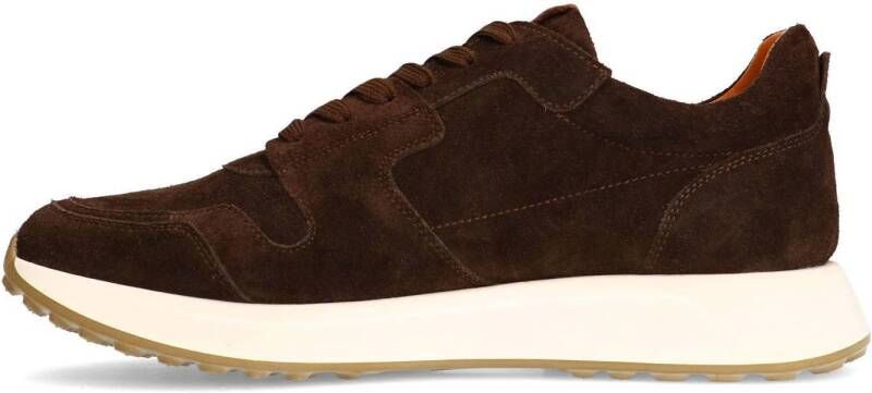 Manfield suède sneakers bruin
