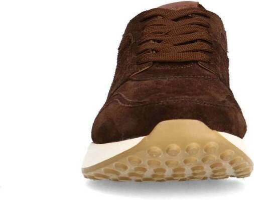 Manfield suède sneakers bruin