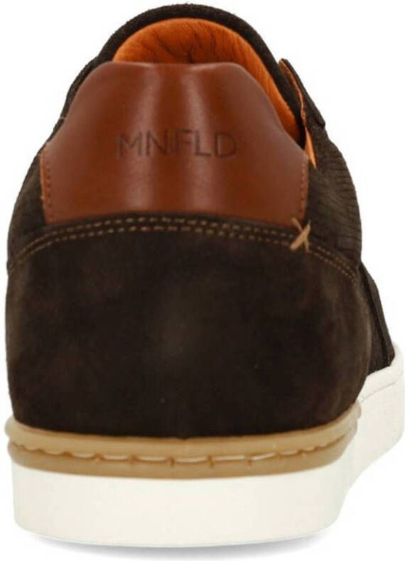Manfield suède sneakers bruin