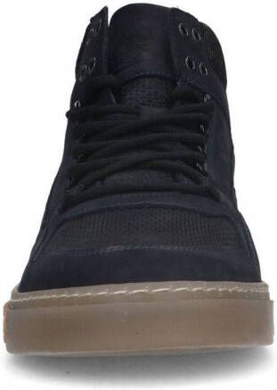 Manfield suède sneakers donkerblauw