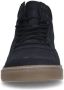 Manfield Heren Donkerblauwe suède hoge sneakers - Thumbnail 1