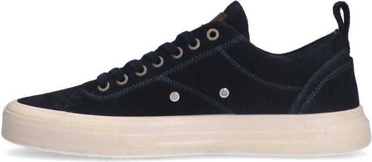 Manfield suède sneakers donkerblauw