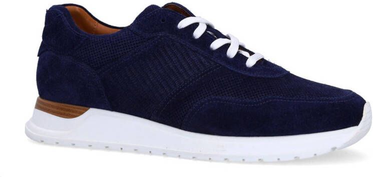 Manfield suède sneakers donkerblauw