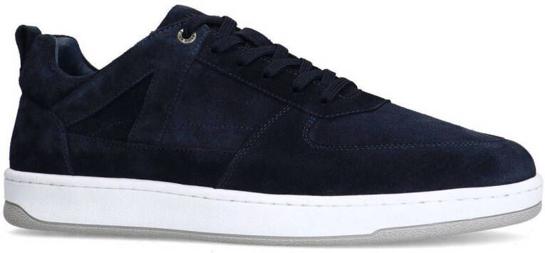Manfield suède sneakers donkerblauw