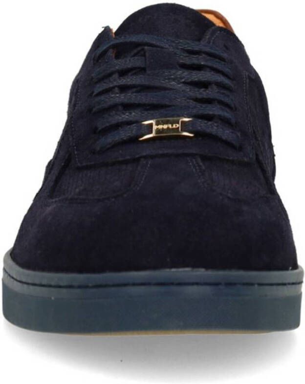 Manfield suède sneakers donkerblauw
