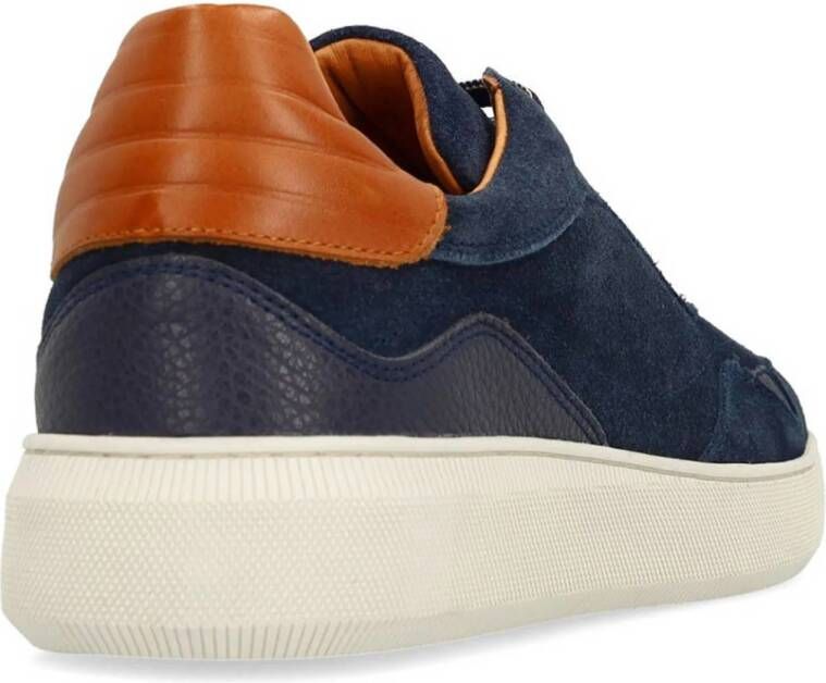 Manfield suède sneakers donkerblauw