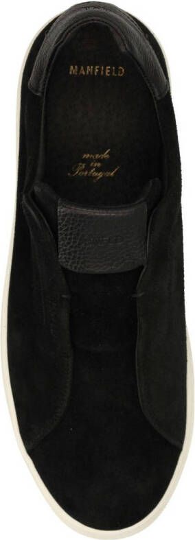 Manfield suède sneakers zwart