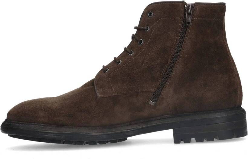 Manfield suède veterboots bruin