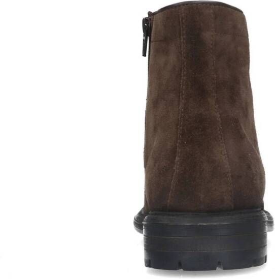 Manfield suède veterboots bruin