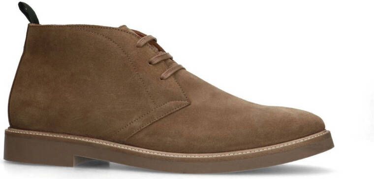 Manfield suède veterboots taupe