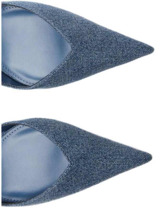 Mango denim slingback pumps blauw