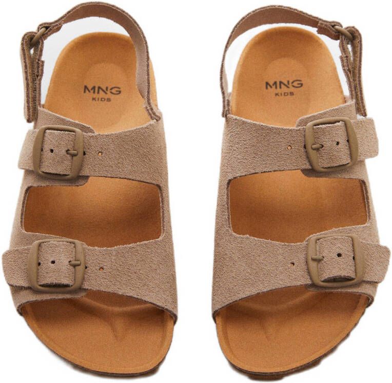 Mango Kids leren sandalen beige