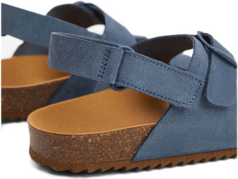 Mango Kids leren sandalen blauw